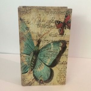 Faux Antique Butterfly Book Box